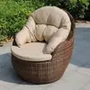 Móveis de Lazer para Exterior Pátio Jardim Villa Pousada Sofá Cadeira de Rattan à Prova d'Água e Protetora do Sol Mesa e Cadeira de Varanda Mesa de Centro