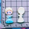 Desenhos animados brilhante princesa abraçar maçã sereia gelo e neve menina hairpin cabelo corda creme cola acessórios de resina DIY