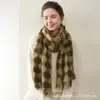 Bufanda 100% Cachemira al por mayor para mujer Primavera Otoño Invierno Alta Calidad Cálida Borlas Piedra de Armas Bufanda Unisex