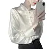 Nueva Camisa Jacquard Blanca Chinoiserie para Mujer Estilo Primavera 2025 Lujo Accesible Reductor de Edad Top Elegante
