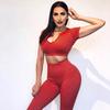 Nuevo Sujetador de Yoga de Hilo de Color Sólido de Alta Elasticidad para Otoño e Invierno con Espalda en U Sin Costuras Absorbente de Humedad Sudor Traje de Fitness para Mujer