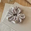 Scrunchie de Cetim com Strass Estilo Coreano Preguiçoso para Mulheres, Acessório de Cabelo de Luxo para Rabo de Cavalo Baixo ou Coque
