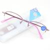 Novo estilo de óculos de leitura de metal meia armação óculos de flor femininos anti-luz azul óculos de leitura com caixa moda confortável óculos de leitura atacado