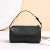 Bolso pequeño nuevo popular de cuero genuino, bolso redondo natural de piel de vaca de capa superior, bolso de mano casual para mujer, bolso cruzado tipo almohada