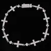 Pulseira Cruz de Diamante Retrô para Mulheres Pulseira de Nicho de Luxo Acessório de Mão de Design de Nicho de Luxo Leve Joias para Mãos Venda por Atacado Entrega