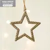 Nova decoração de Natal transfronteiriça: pingente de asa de resina cor dourado champanhe, enfeite de árvore de Natal nórdico