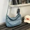 Bolso Cruzado Casual de Mezclilla Cuadrado Pequeño para Mujer Otoño 2025 Nuevo Bolso de Hombro Cruzado Casual de Gama Alta Retro