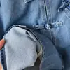 Vestido Sem Manga Estilo Chinês Novo Estilo Verão 2026 para Meninas com Bordas Franzidas, Vestido Jeans Bebê Estilo Hanfu com Fechamento por Botão