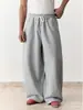 Pantalones retro de pierna ancha, sueltos, estilo americano casual, hasta el suelo, con cordón y patchwork de punto, comercio exterior transfronterizo de Amazon