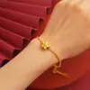 Colar com Laço Dourado de Areia Vietnamita, Duradouro, Pulseira Versátil de Luxo Leve para Mulheres, Joias de Ouro de Imitação, Pulseira de Flor Grande
