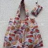 Bolsa de Compras Plegable Ecológica, Bolsa de Almacenamiento de Tela Oxford, Bolso de Hombro Portátil de Gran Capacidad, Bolsa Grande para Supermercado