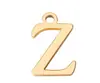 Acero Inoxidable DIY 26 Accesorios de Letras Inglesas A-Z Acero de Titanio Colgante Pequeño con Agujeros Accesorios de Joyería Transfronterizos