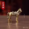 Latón Puro 2026 Caballo del Zodiaco Pequeño Adorno para Atraer Riqueza, Decoración de Escritorio para Éxito Inmediato, Artesanía para Decoración del Hogar