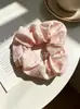 Diadema de tela para coleta de alta elasticidad, Scrunchie lindo de gasa floral, Accesorios al por mayor, Al por mayor en stock