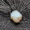 Temu Venta Caliente Colgante de Alambre Dorado Asimétrico Tendencia Piedra Natural Cristal Ágata Piedra Collar Boutique Tk Venta Caliente