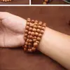 Madeira de Pessegueiro Natural 108 Contas Terço Masculino e Feminino Atacado Ponto Madeira de Pessegueiro Velha Pulseiras Multi-Voltas