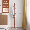 Cabide de madeira maciça, cabide de chão para sala de estar, escritório, quarto, dormitório, uso doméstico, cabide vertical