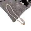 Collar de perlas para mujer, ligero, de lujo, de nicho, de alto grado, con temperamento, cadena de suéter, colgante, collar decorativo, cadena de clavícula, elegante, de alta gama