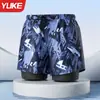 Bañador para Hombre, Shorts de Baño para Hombre, Bañador Holgado de Doble Capa de 5 Puntos, Bañador Anti-Vergüenza, Ropa de Playa de Secado Rápido