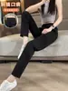 Pantalones Harem para Mujer Pantalones Deportivos para Niñas Primavera Otoño Delgados Nuevos Sueltos Rectos Casuales Cónicos Tipo Zanahoria Negros