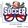Gafas Decorativas Copa Europea Alemana Accesorios para Fotos de Partidos de Fútbol Aficionados Estadounidenses, Canadienses y Mexicanos Monturas de Gafas para Animar