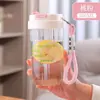 Taza de oficina de vidrio resistente a altas temperaturas para mujer, taza de té, taza de doble uso con pajilla, taza de bebida directa, taza de regalo, imprime imagen texto lo