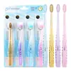Venta al por mayor del fabricante Paquete de 4 Cepillos de Dientes de Cristal de Cerdas Suaves Coreanos, Versión Coreana 4U Cepillos Dentales Familiares de Cabeza Pequeña, Venta al por mayor para Puestos Callejeros y Supermercados