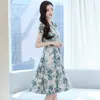 Vestido novo de verão para mães 2024, manga curta, chiffon, longo, para mulheres de 40, 50 anos, da moda, de meia-idade e idosas