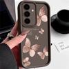 Capa de Celular Borboleta Pintada S24ultra para Samsung A55 Letras Graffiti S23fe Proteção Escada Resistente a Quedas