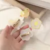 Grampo de Cabelo de Pato de Ovo Fofo de Acrílico Clipe Lateral para Franja de Menina Grampo de Bolso de Ovo Versátil Acessórios de Cabelo