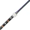 Tira de LED Monocromática 5050 Impermeable, 2 Pines, 10 mm de Ancho, Hebilla sin Soldadura, Conector de Tira de LED de Conexión Media