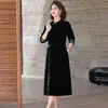 Vestido Tradicional de Botones Estilo Chino Nuevo 2026 para Madres de Mediana Edad, Vestido de Corte Entallado y Favorecedor, Versátil Vestido Cheongsam de Tallas Grandes
