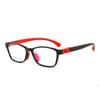 Armazón de gafas para miopía para niños de silicona suave bicolor ultraligero Tr Se puede equipar con gafas planas de moda y monturas de gafas cómodas