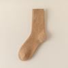 Calcetines de rizo gruesos con forro de felpa para hombre, otoño e invierno, 58% lana, a prueba de frío, cálidos, calefactores, súper gruesos, almacenamiento de calor, caña alta