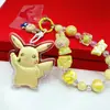 Colgante de Teléfono Pikachu de Oro Puro 999, Colgante de Mochila, Correa para Teléfono, Llavero, Regalo 20Mg