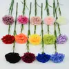 Cravos de seda artificial, variedade de haste longa de haste única, variedade de haste curta, ideais para o Dia das Mães, decoração de casa e arranjos de mesa.. Flores artificiais altamente recomendadas
