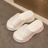 Sandalias Slip-On de Moda con Suela Gruesa para Mujer, Nuevas Zapatillas Versátiles de Eva para el Hogar para Primavera y Verano que Aumentan la Altura para Personas de Baja Estatura