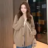 Suéter cárdigan de punto trenzado suave y acogedor estilo coreano LEKA para mujer, otoño e invierno, holgado, casual, tacto de alta gama, suéter de punto para mujer