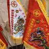 Suministros de Doble Cara Taoístas Bandera del Dragón Cinco Dragones Bandera de Cinco Colores Hada Cinco Direcciones Cinco Campamentos Militar Bordado de Alta Gama Juego Completo