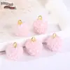 Cor 18mm Bola de Pelo Sintético de Visão Pingente Brincos Colar Pingente Brincos Acessórios Feitos à Mão Material