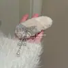 Grampo de Cabelo Original Feito à Mão com Tassel de Laço de Pelúcia Macia BB Clip para Mulheres, Presilha de Cabelo Atmosférica, Acessório de Cabelo Doce