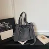 Shuai Mijia 2026 Nueva Bolsa de Motocicleta Retro de Alta Resistencia Gran Capacidad Casual de Mezclilla Lavada Bolso de Hombro Cruzado