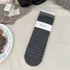 Calcetines Rayados Estilo Coreano para Mujer Otoño/Invierno Nuevos Calcetines de Media Pantorrilla ins Calcetines con Volantes de Bloque de Color de Moda Versátiles Calcetines Universitarios Calcetines para Mujer