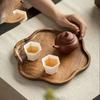 Pregunte Cang nuez nuevo encaje chino bandeja refresquera maceta de madera maciza bandeja para té creativa para bocadillos de frutos secos