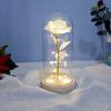 Lámpara de Cubierta de Vidrio de Rosa Simulada Flor de Lámina de Oro Adornos de Cumpleaños Día de San Valentín Chino Día de la Madre Regalo Venta al por Mayor Transfronteriza