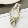 Nuevo reloj cruzado de moda para mediana edad y ancianos, banda de acero, banda elástica de resorte, reloj para parejas de ancianos, regalo de actividad, reloj de cuarzo