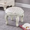 Taburete Bajo Estilo Europeo, Taburete Pequeño, Taburete para Sofá, Taburete para Mesa de Café, Taburete de Moda Creativo para Adultos del Hogar, Taburete para Cambiar Zapatos en la Sala de Estar, Taburete Redondo para Niños