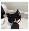 Bolso de hombro con lentejuelas, novedad de verano 2024, informal, elegante, personalizado, sencillo, cruzado, de gran capacidad, tipo baguette.