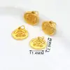 Colgante Chapado en Oro de 14K que Conserva el Color con la Palabra "Fortuna" Pulsera de Amuletos Pequeños Accesorio Pulsera DIY Accesorios de Cuentas para Collares Venta al por Mayor D104