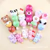 Panda Crema de Fresa Pegamento Accesorios Paleta Hawthorn Confitado Animal de Dibujos Oso Osito Funda para Teléfono Imán para Refrigerador DIY